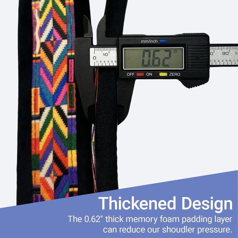 Highlight Accordion Strap Widen Thicken Adjustable Shoulder Straps for 48/60/ 96/120 Bass Keyboard Button Accordions Bayans (Colorful Rainbow) - Image 3